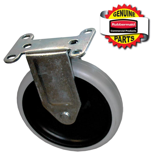 Rubbermaid 5 Inch Fixed Caster with Gray Tread